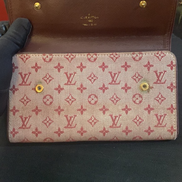 RED LOUIS VUITTON MINI LIN - CHAIN SOLD SEPARATELY - Picture 5 of 8